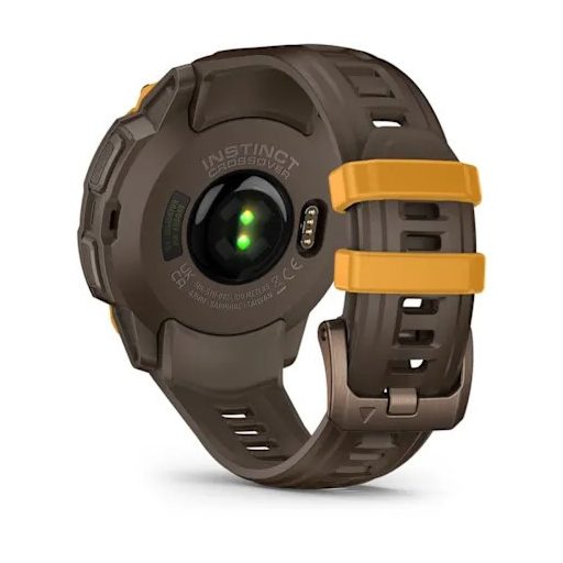 Garmin Instinct Crossover AMOLED Bronz-sárga/Kakaóbarna szíj