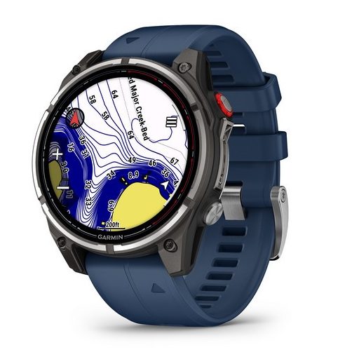 Garmin Quatix 8 Pro 47mm AMOLED Sapphire Titanium Captain Blue szíj