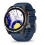 Garmin Quatix 8 Pro 47mm AMOLED Sapphire Titanium Captain Blue szíj