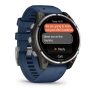 Garmin Quatix 8 Pro 47mm AMOLED Sapphire Titanium Captain Blue szíj