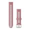 Garmin Óraszíj Pink-Homokkő Ezüst csat szilikon Quick Release 18mm