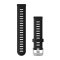 Garmin Óraszíj Fekete Ezüst csat szilikon Quick Release 18mm