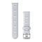Garmin Óraszíj Fehérkő Ezüst csat szilikon Quick Release 18mm