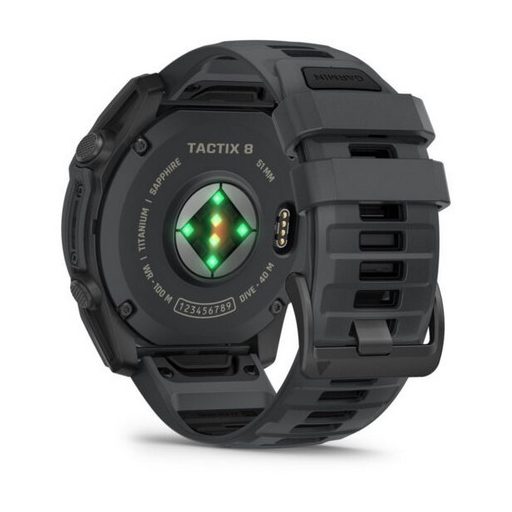 Garmin Tactix 8 AMOLED 51mm Sapphire Titanium Cerakote bevonattal Szürke
