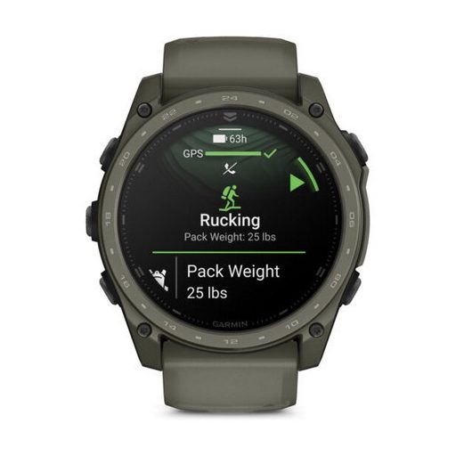 Garmin Tactix 8 AMOLED 51mm Sapphire Titanium Cerakote bevonattal Oliva