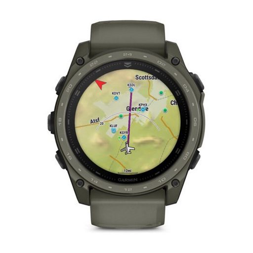 Garmin Tactix 8 AMOLED 51mm Sapphire Titanium Cerakote bevonattal Oliva