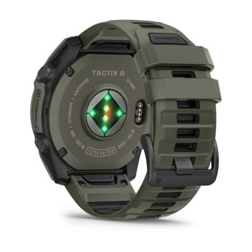 Garmin Tactix 8 AMOLED 51mm Sapphire Titanium Cerakote bevonattal Oliva