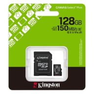   Kingston Canvas Select Plus 128GB MicroSDXC CL10 memóriakártya + SD adapter