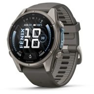   Garmin Fenix 9 43mm AMOLED Titanium kavicsszürke szilikon szíj