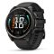 Garmin Fenix 9 47mm AMOLED szürke DLC Titanium fekete szilikon szíj