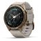 Garmin Fenix 9 Pro inReach 43mm AMOLED őszi arany Titanium bőr és ködszürke szilikon szíj