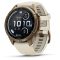 Garmin Fenix 9 Pro inReach 43mm AMOLED őszi arany Titanium krémszínű szilikon szíj