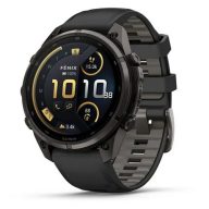   Garmin Fenix 9 Pro inReach 47mm AMOLED szürke DLC Titanium fekete szilikon szíj
