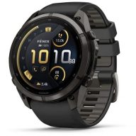   Garmin Fenix 9 Pro inReach 51mm AMOLED szürke DLC Titanium fekete szilikon szíj