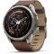 Garmin Fenix 9 Pro inReach 51mm AMOLED Titanium mogyoróbarna bőr és kavicsszürke szilikon szíj