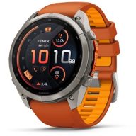   Garmin Fenix 9 Pro inReach 51mm AMOLED Titanium őszi narancs szilikon szíj
