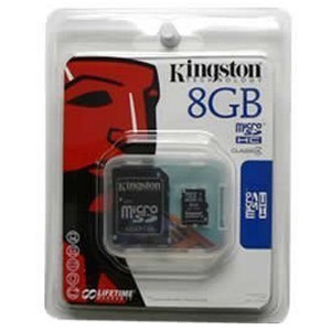 Kingston 8GB MicroSDHC memkártya + SD adapter