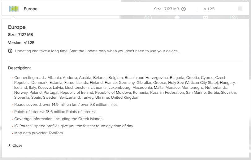 TomTom Europe Map v11.20