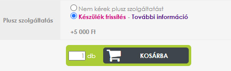 Első frissítés bejelölése